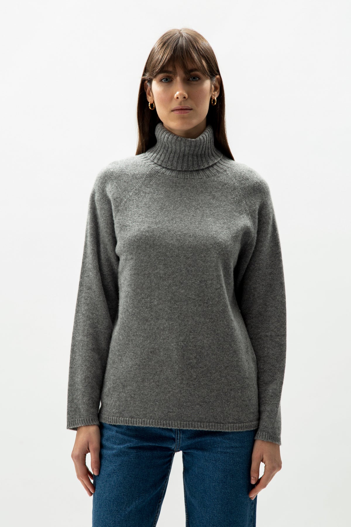 Ribbed Cashmere-Blend Turtleneck Sweater