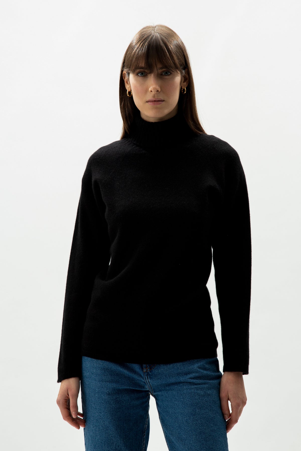 Ribbed Cashmere-Blend Turtleneck Sweater