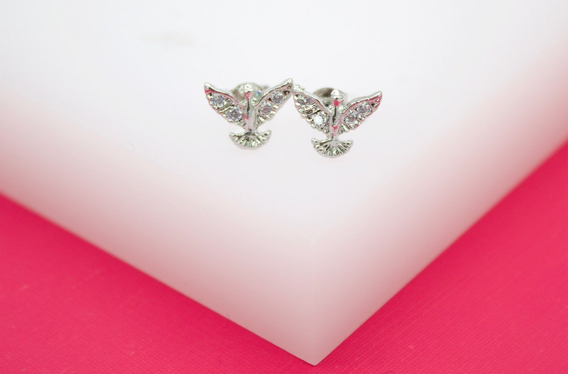 Gold Dove Stud Earrings