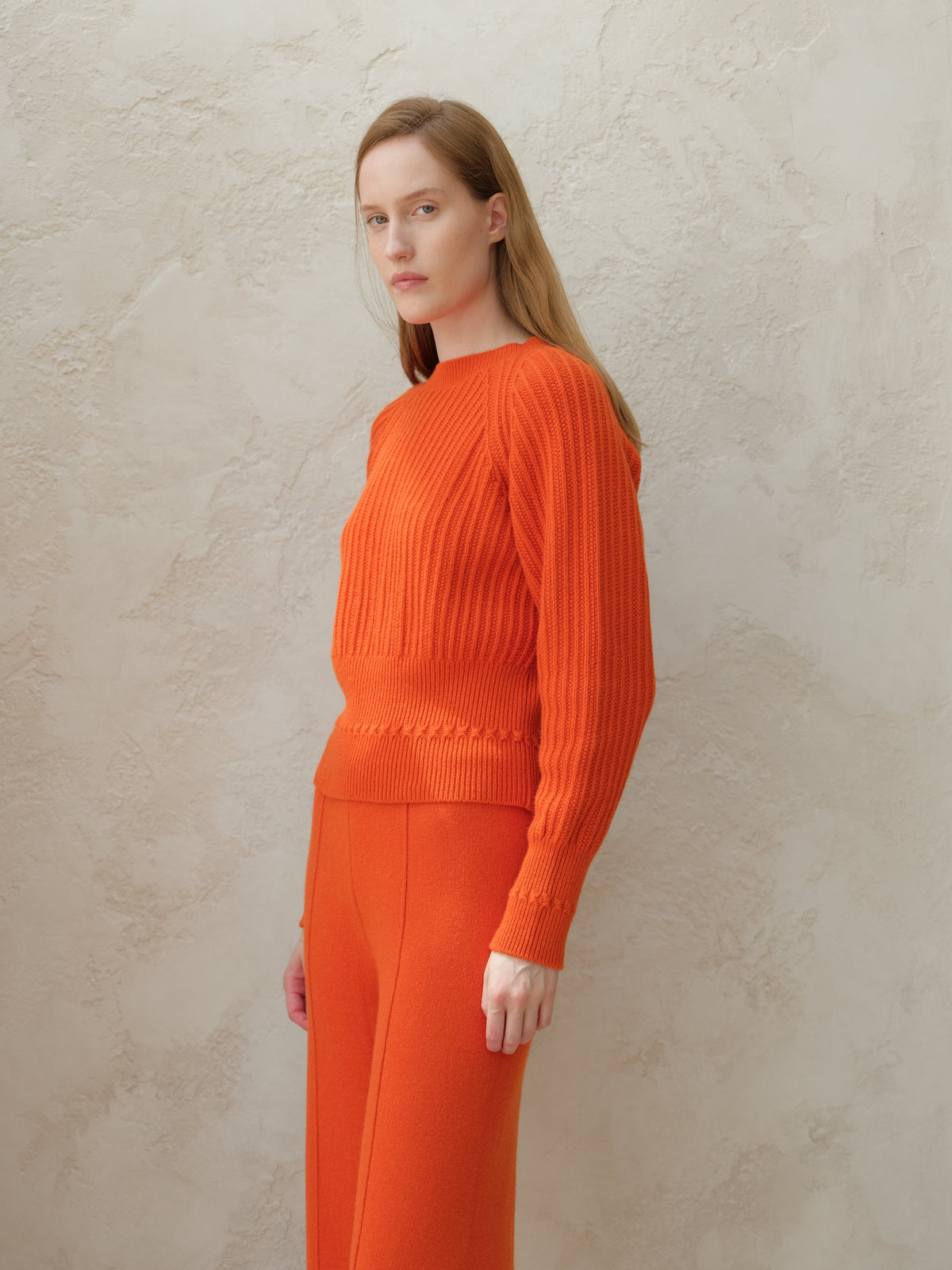 Cropped Cashmere-Blend Raglan Sweater