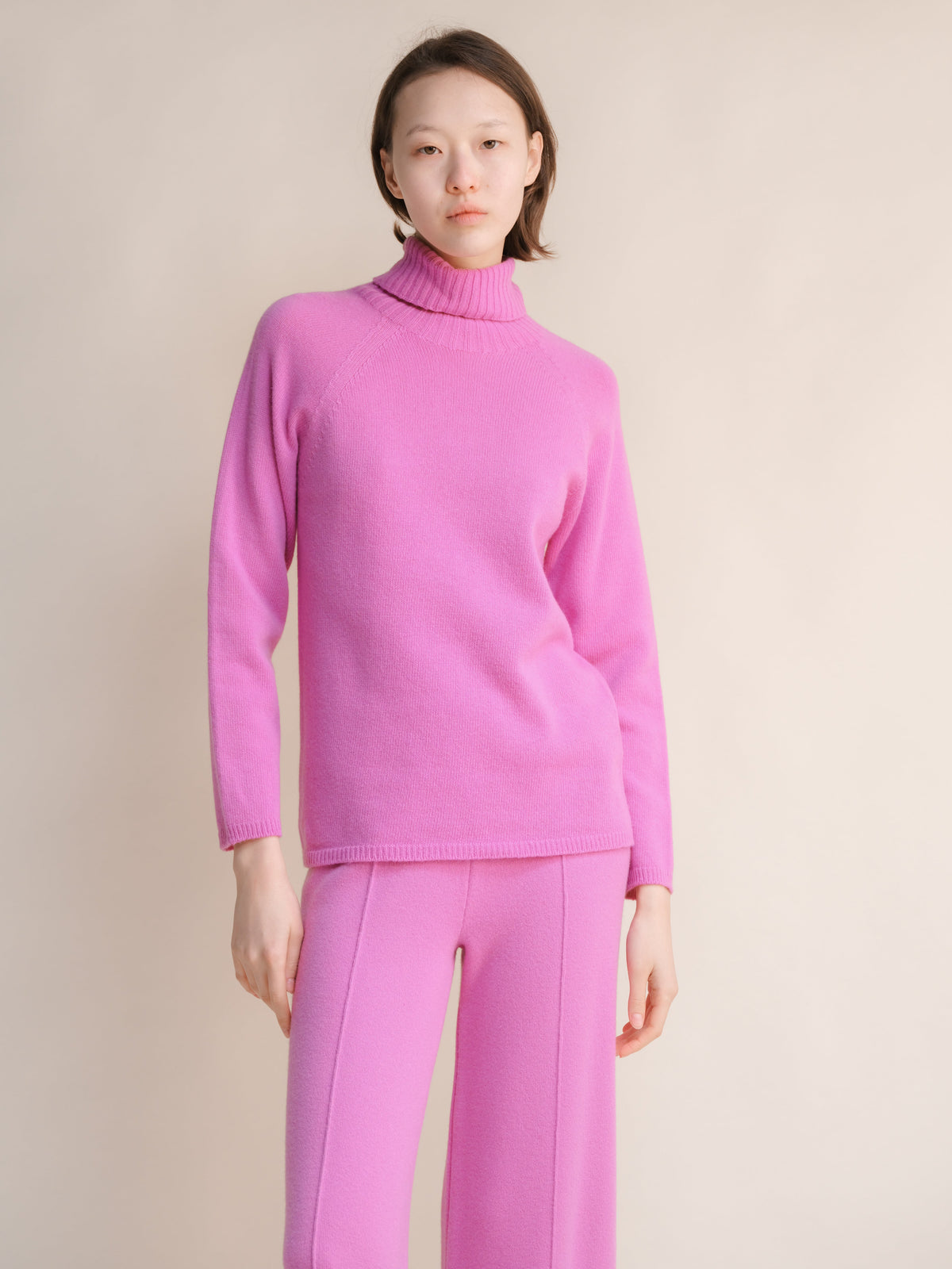 Ribbed Cashmere-Blend Turtleneck Sweater