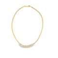 Gold Baguette Zirconia Necklace
