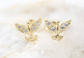 Gold Dove Stud Earrings