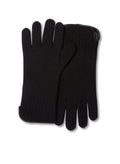 Leather-Trim Cashmere Gloves