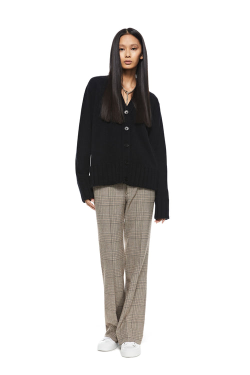 Cashmere-Blend Cardigan Sweater (Black)