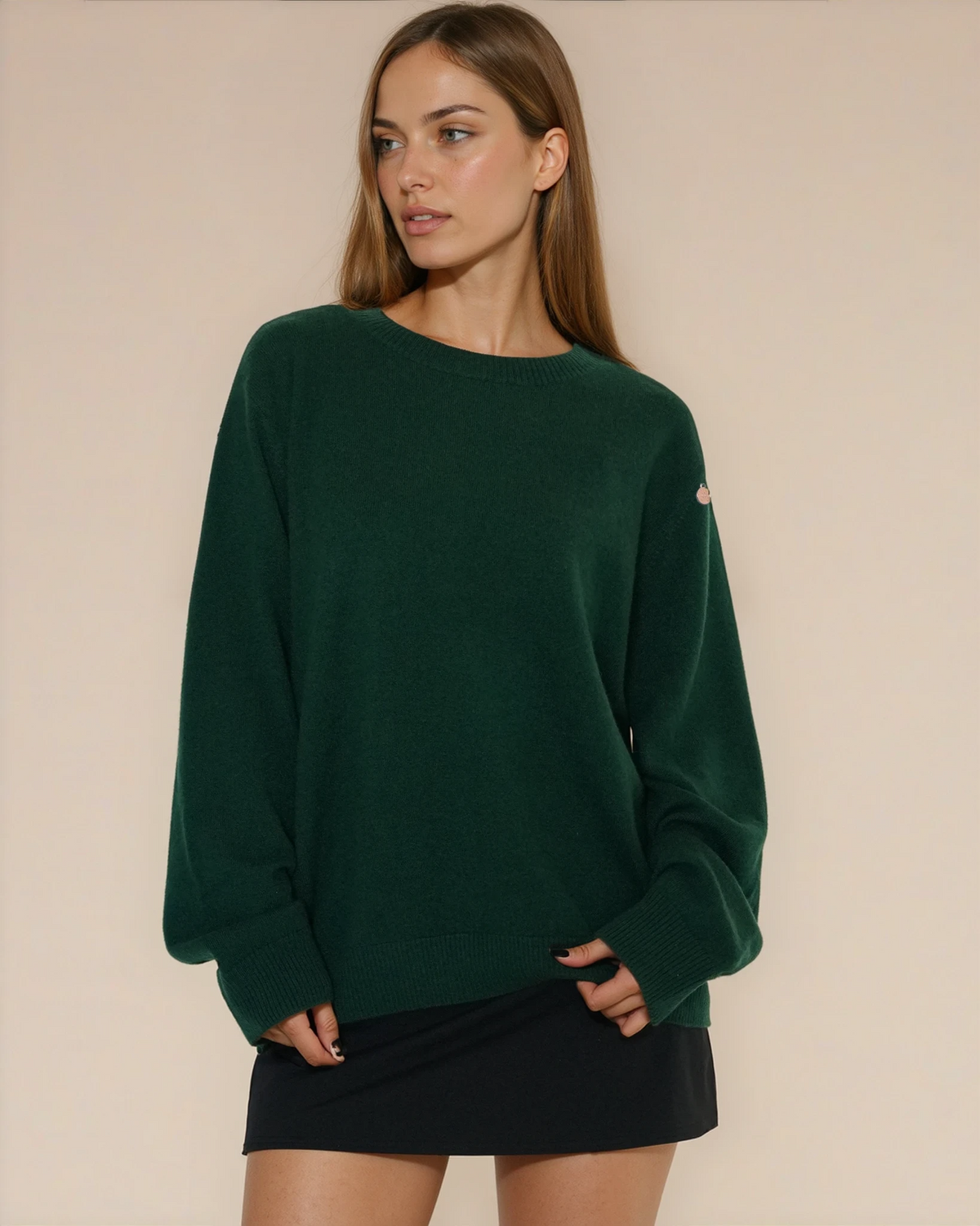 Beau Oversized Crewneck Cashmere Sweater