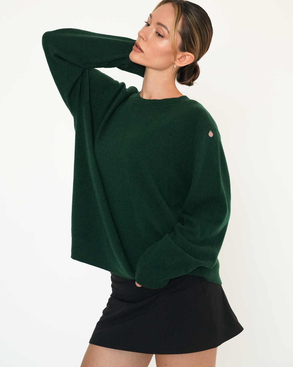 Beau Oversized Crewneck Cashmere Sweater