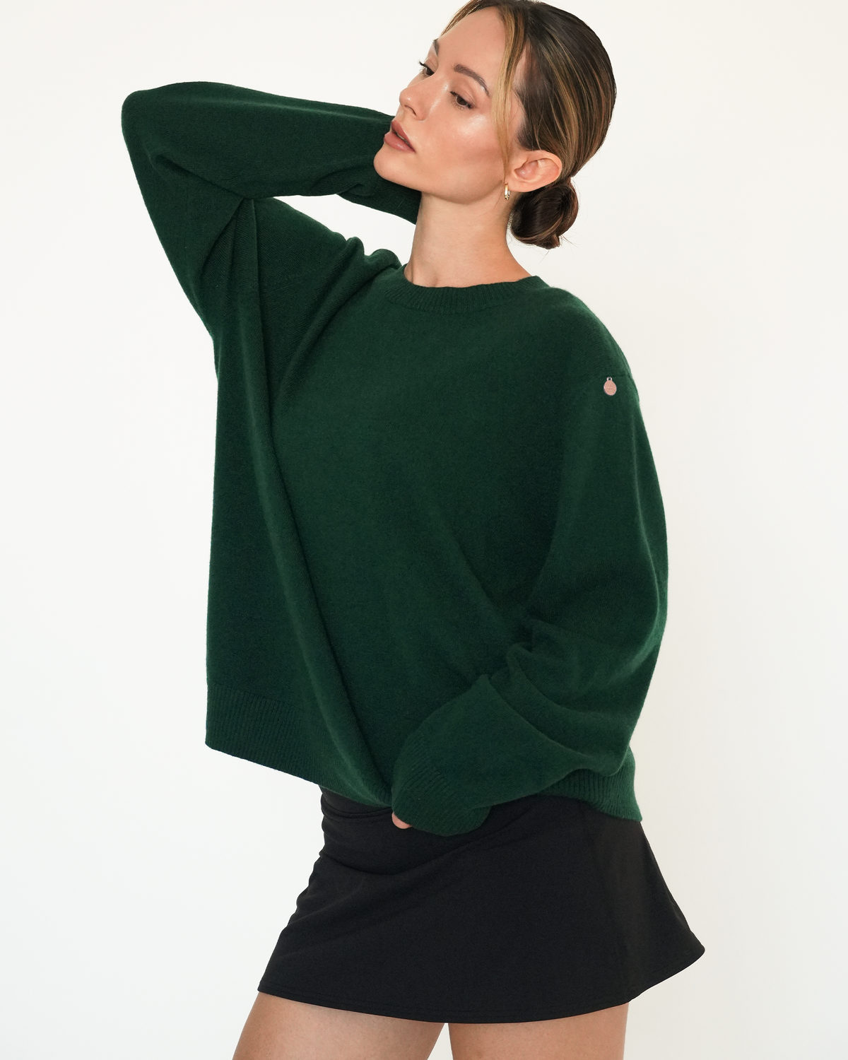 Beau Oversized Crewneck Cashmere Sweater