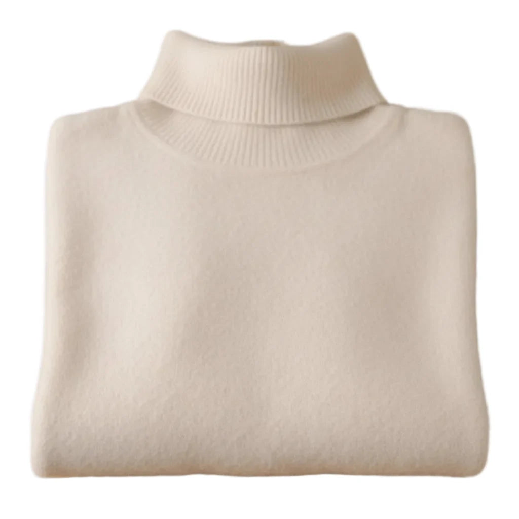 Merino Wool Turtleneck Sweater for Women