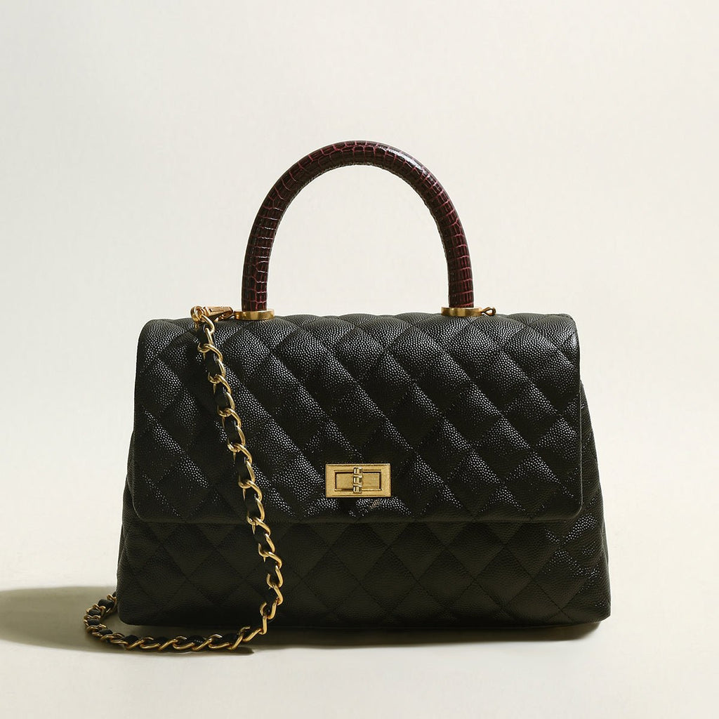 Quilted Caviar Leather Flap Bag