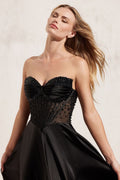 Satin Sweetheart A-Line Gown