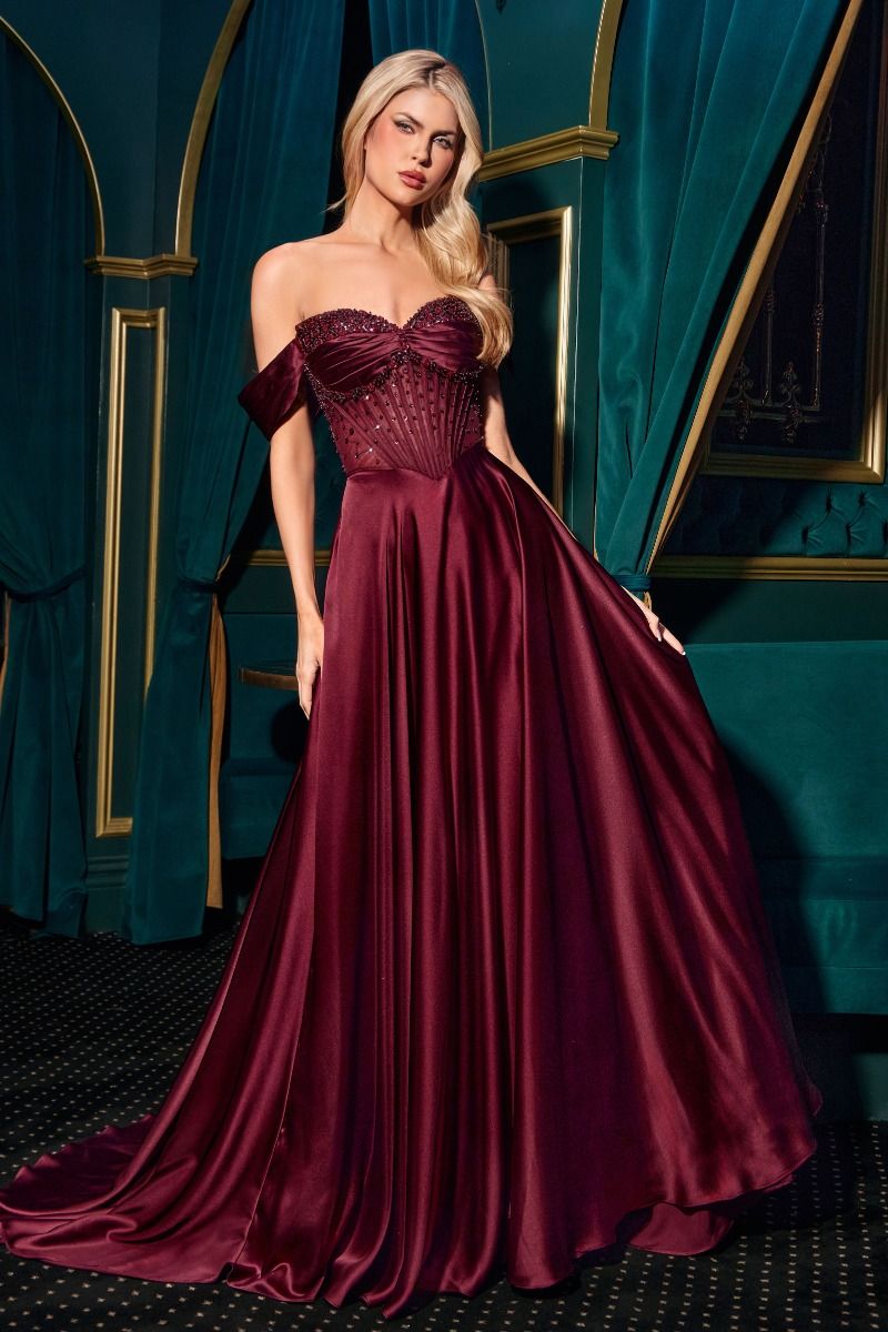 Satin Sweetheart A-Line Gown