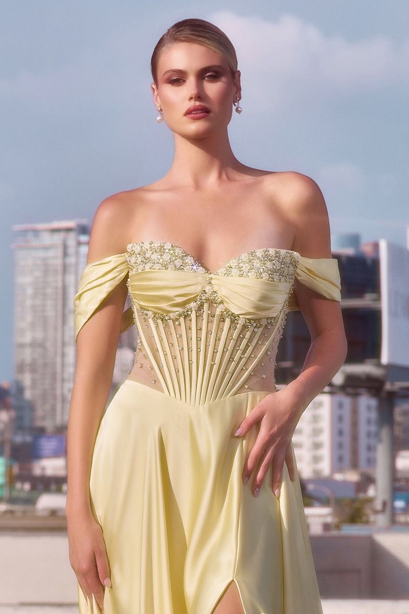 Satin Sweetheart A-Line Gown