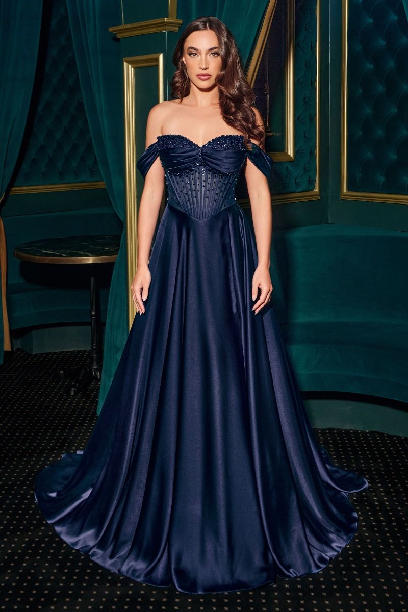 Satin Sweetheart A-Line Gown