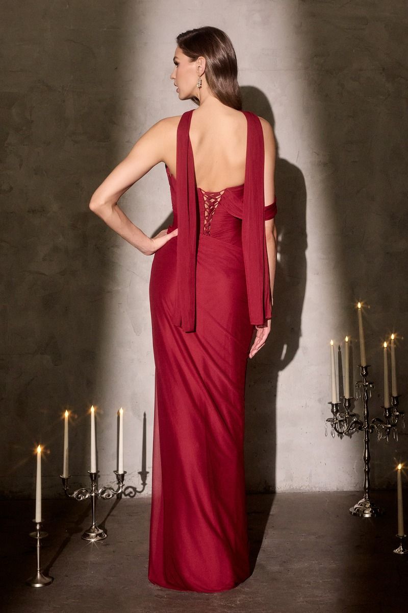Pleated Chiffon Bridesmaid Gown