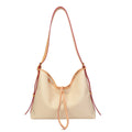 Colorblock Leather-Trim Hobo Bag