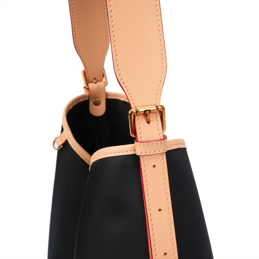 Colorblock Leather-Trim Hobo Bag