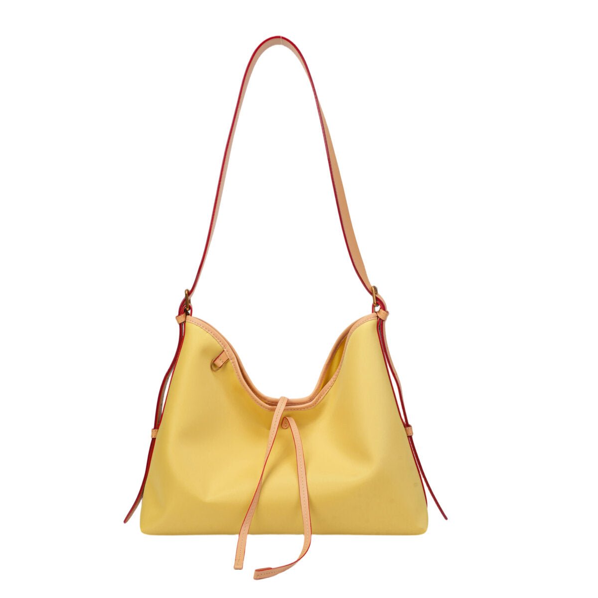 Colorblock Leather-Trim Hobo Bag