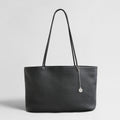 Pebbled Leather Medallion Tote