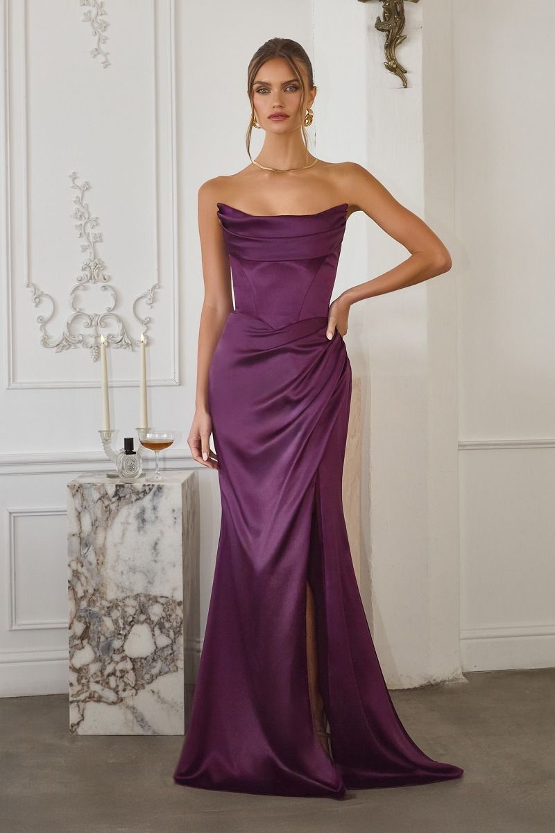 Satin Bridesmaid Sheath Dress
